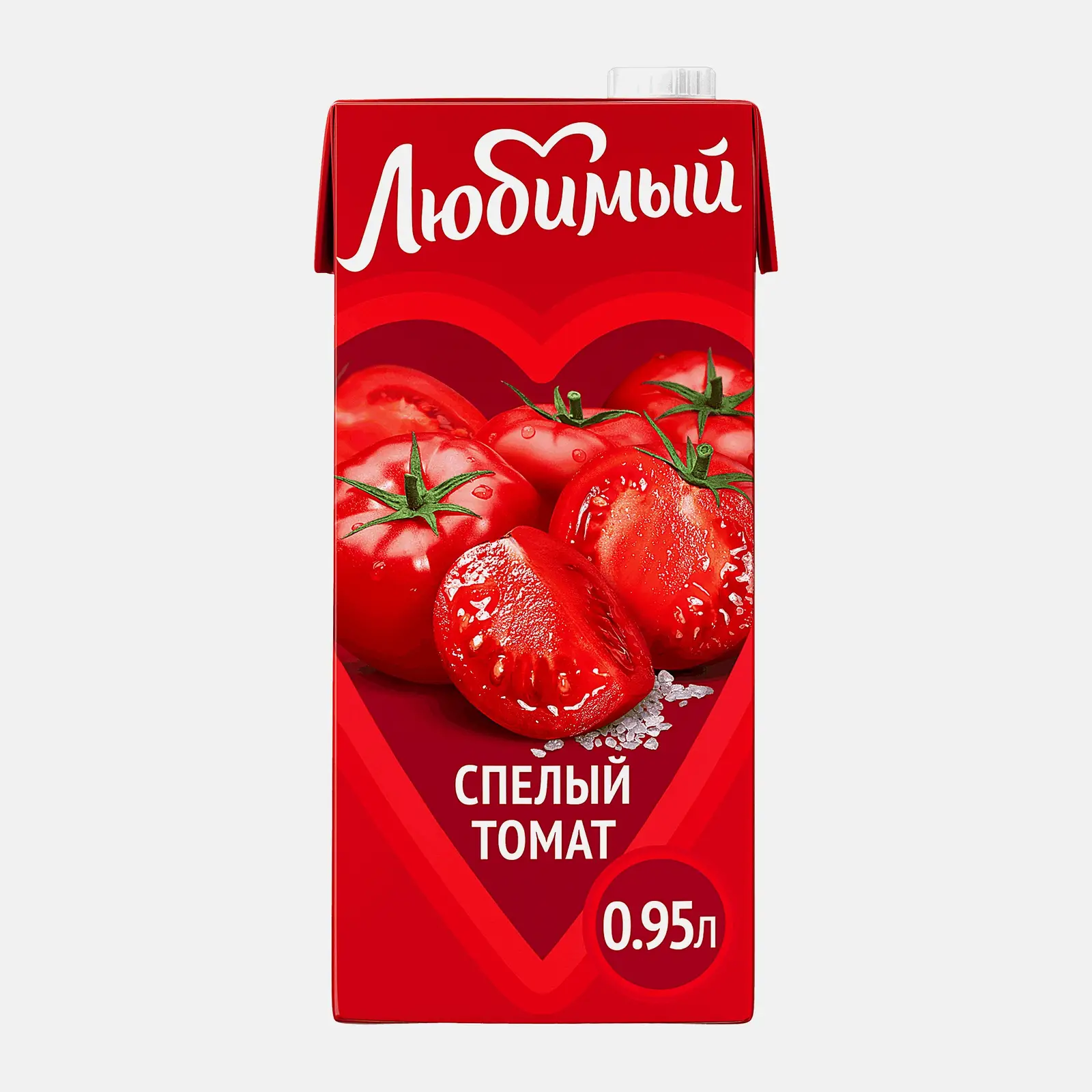Изображение товара Напиток Любимый Спелый томат 950 мл натуральный томатный сок в Тетра пак