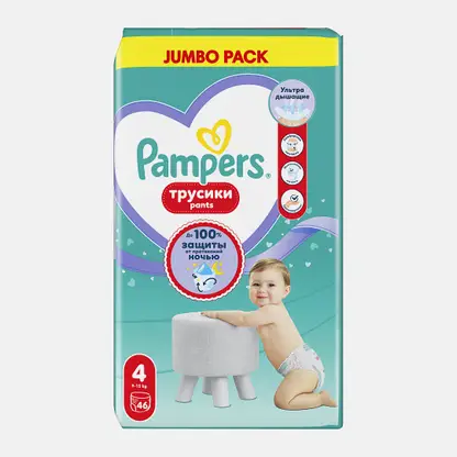 Трусики-подгузники Pampers 4 9-15кг Maxi 46шт
