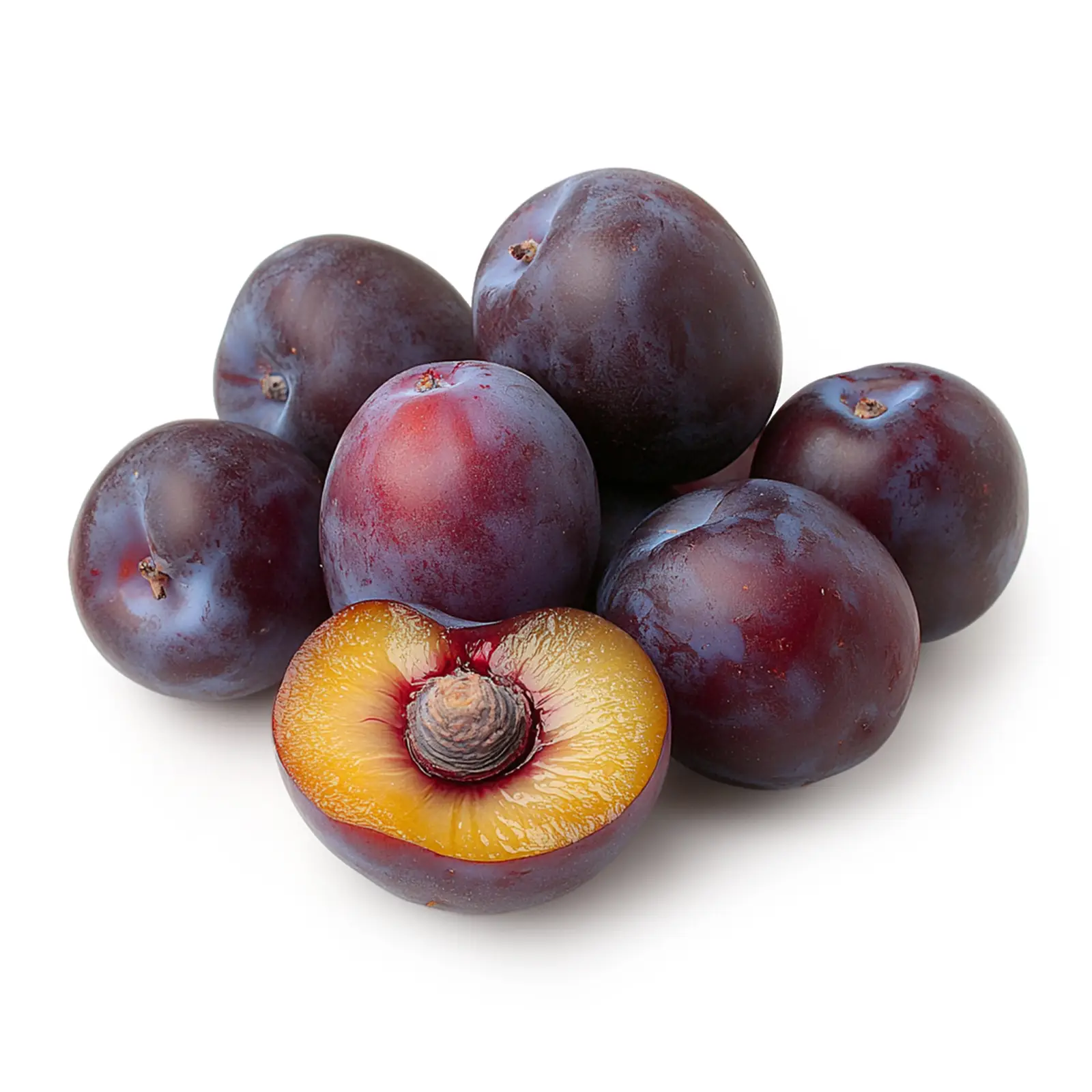 Изображение товара Свежие крупные сливы бордового цвета