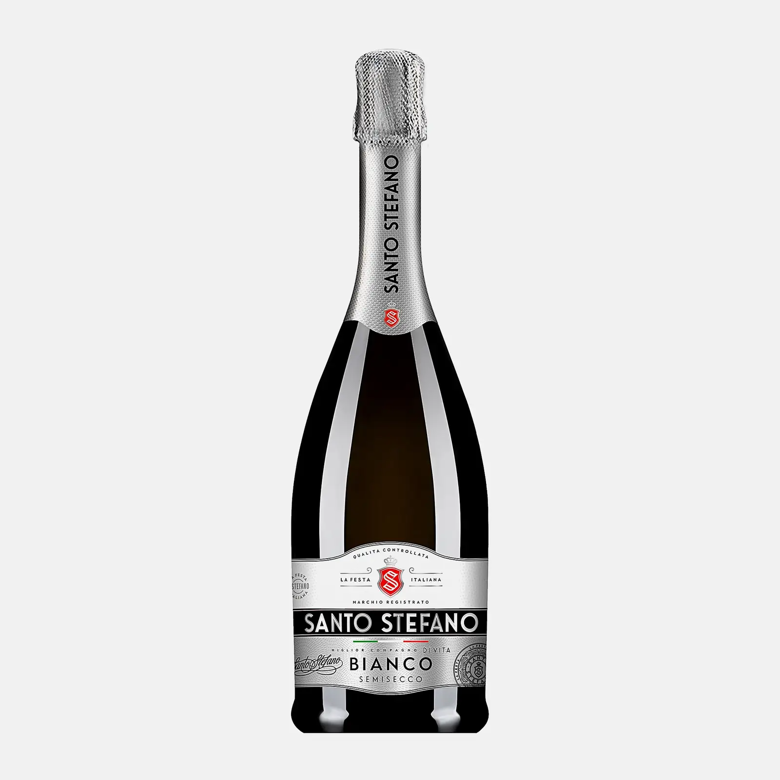 Белое вино игристое полусухое Santo Stefano 7% 750мл