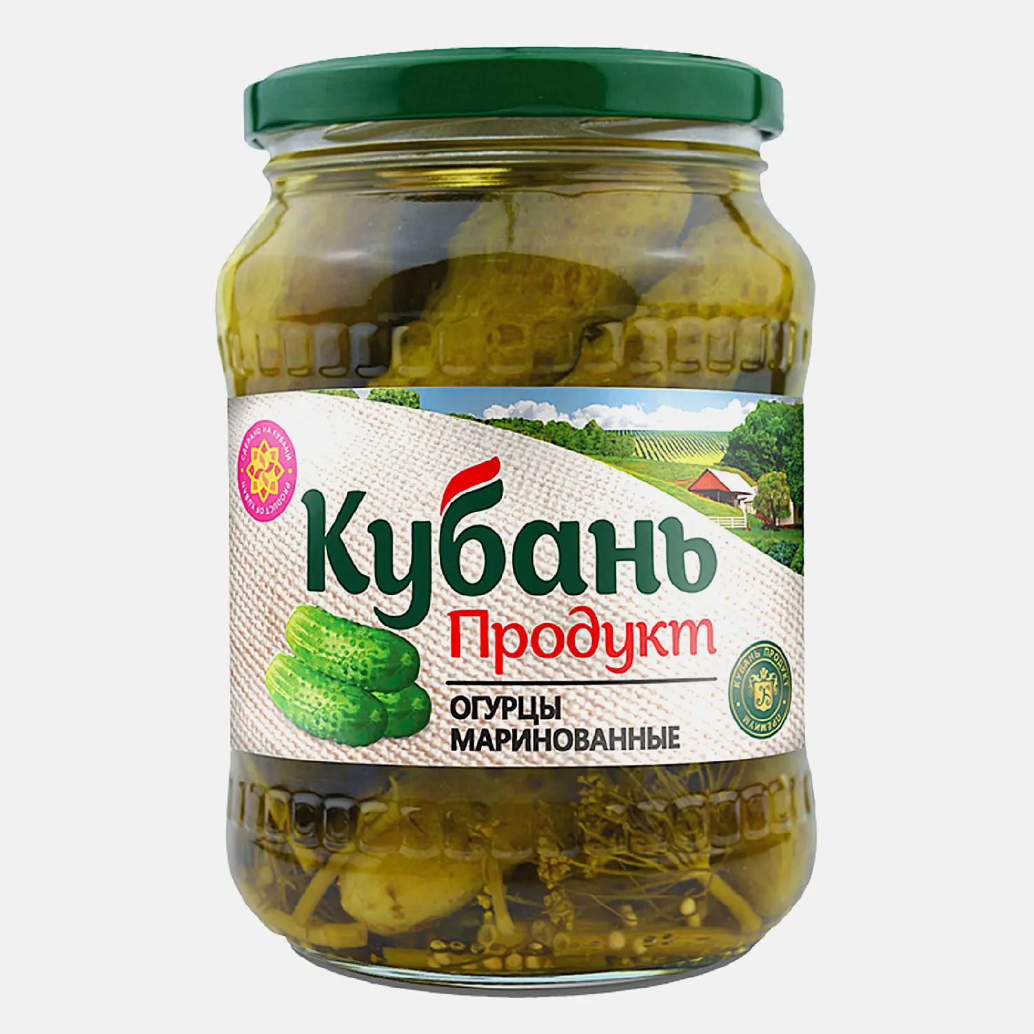 Изображение товара Маринованные огурцы Кубань Продукт 680 г пикантные с приправами
