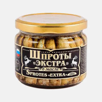 Шпроты Вкусные консервы Экстра в масле 270г