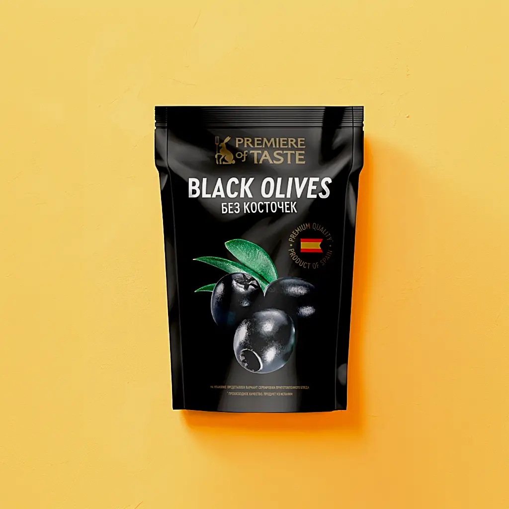 Изображение товара Маслины без косточек Premiere of Taste 170г - натуральный продукт для закуски и приготовления блюд
