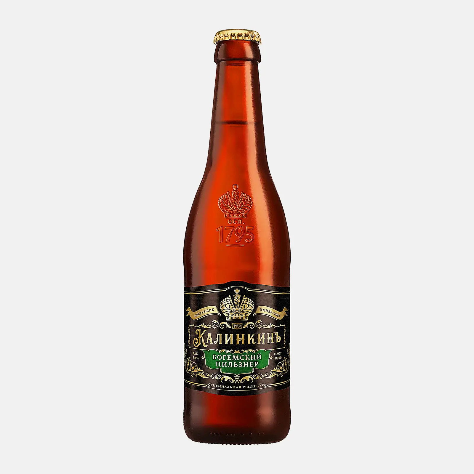 Изображение товара Пиво Калинкинъ Богемский Пильзнер светлое 5.0% 0.4 л