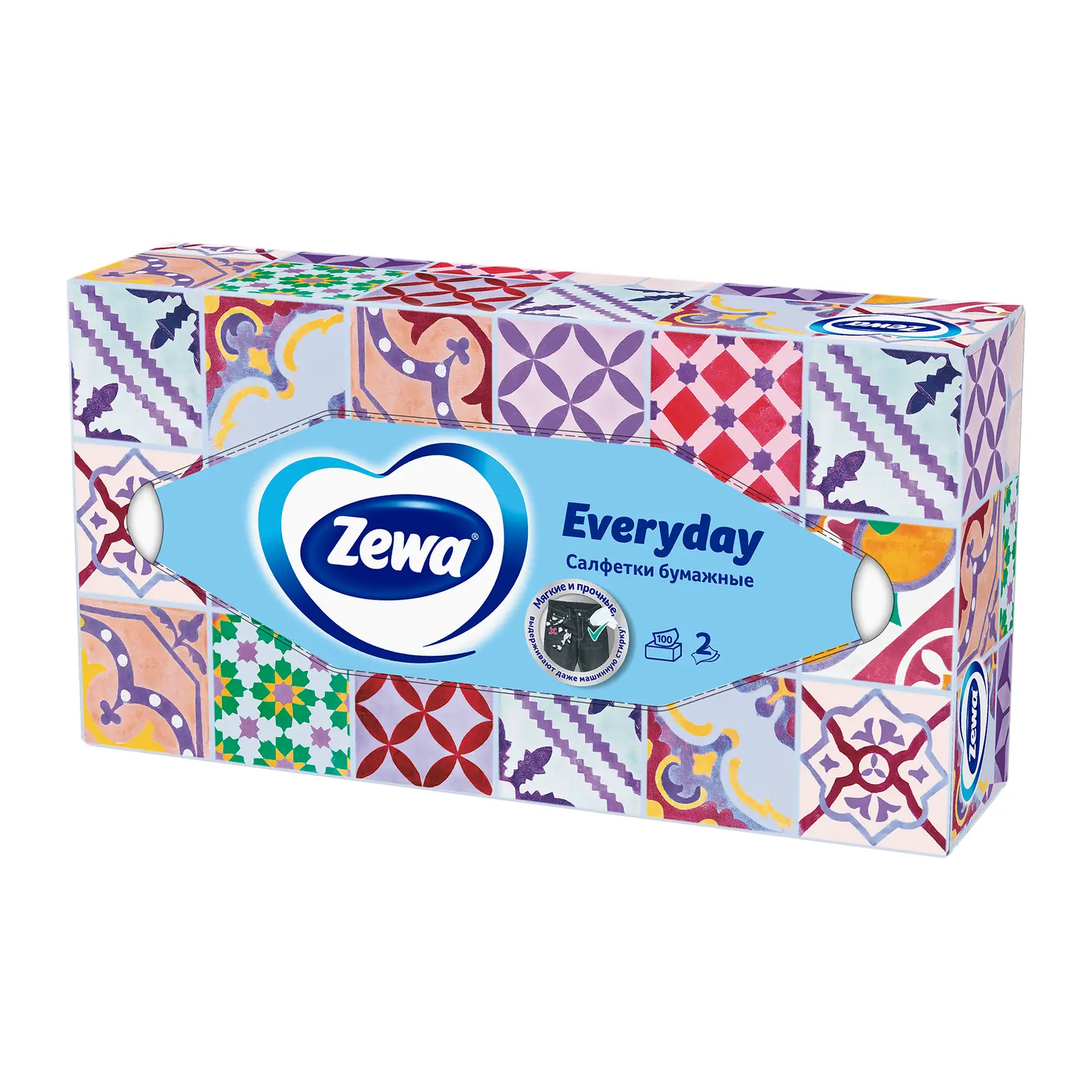 Салфетки бумажные Zewa Everyday 2 слоя 100шт