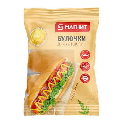 Изображение товара Булочка для хот-дога Магнит 150 г высокое качество
