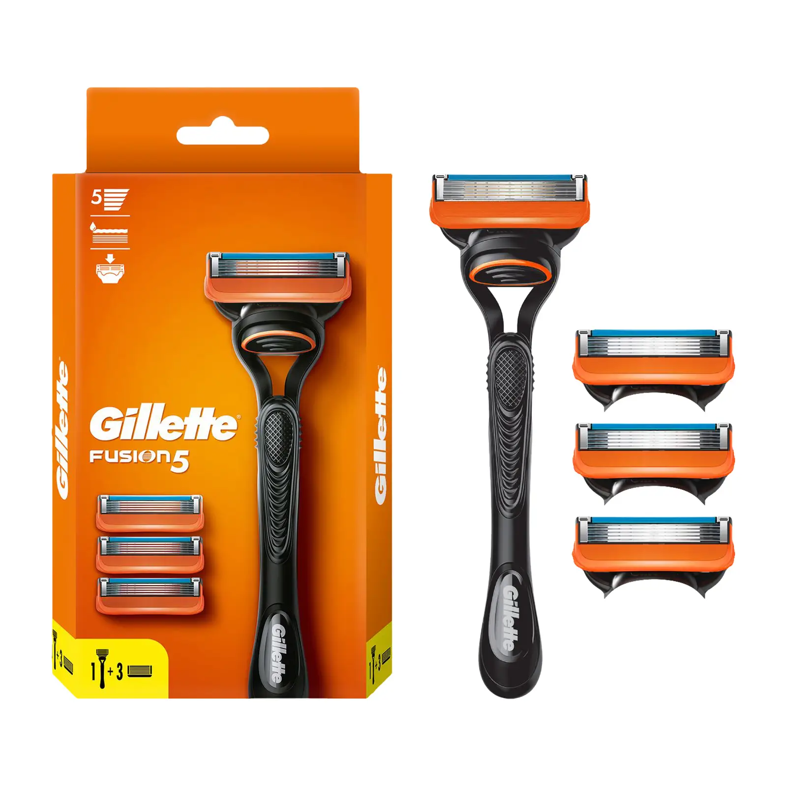Бритва Gillette Fusion 5 с 4 сменными кассетами