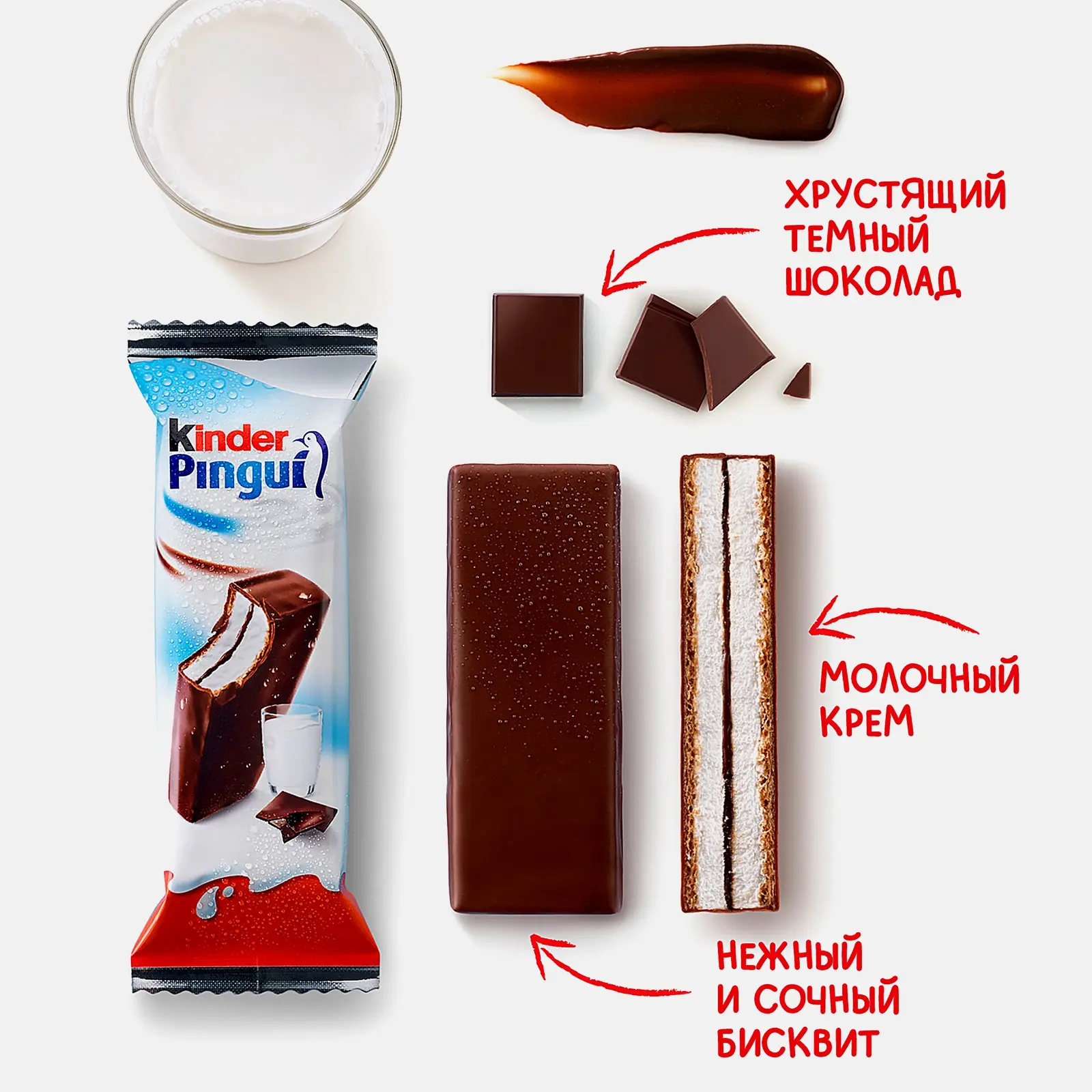 Пирожное бисквитное Pingui с молочной начинкой Kinder 30г