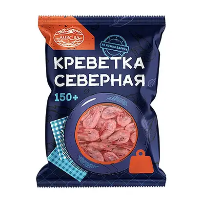 Изображение товара Креветка Aurora северная неразделанная варено-мороженная 150+ 750г