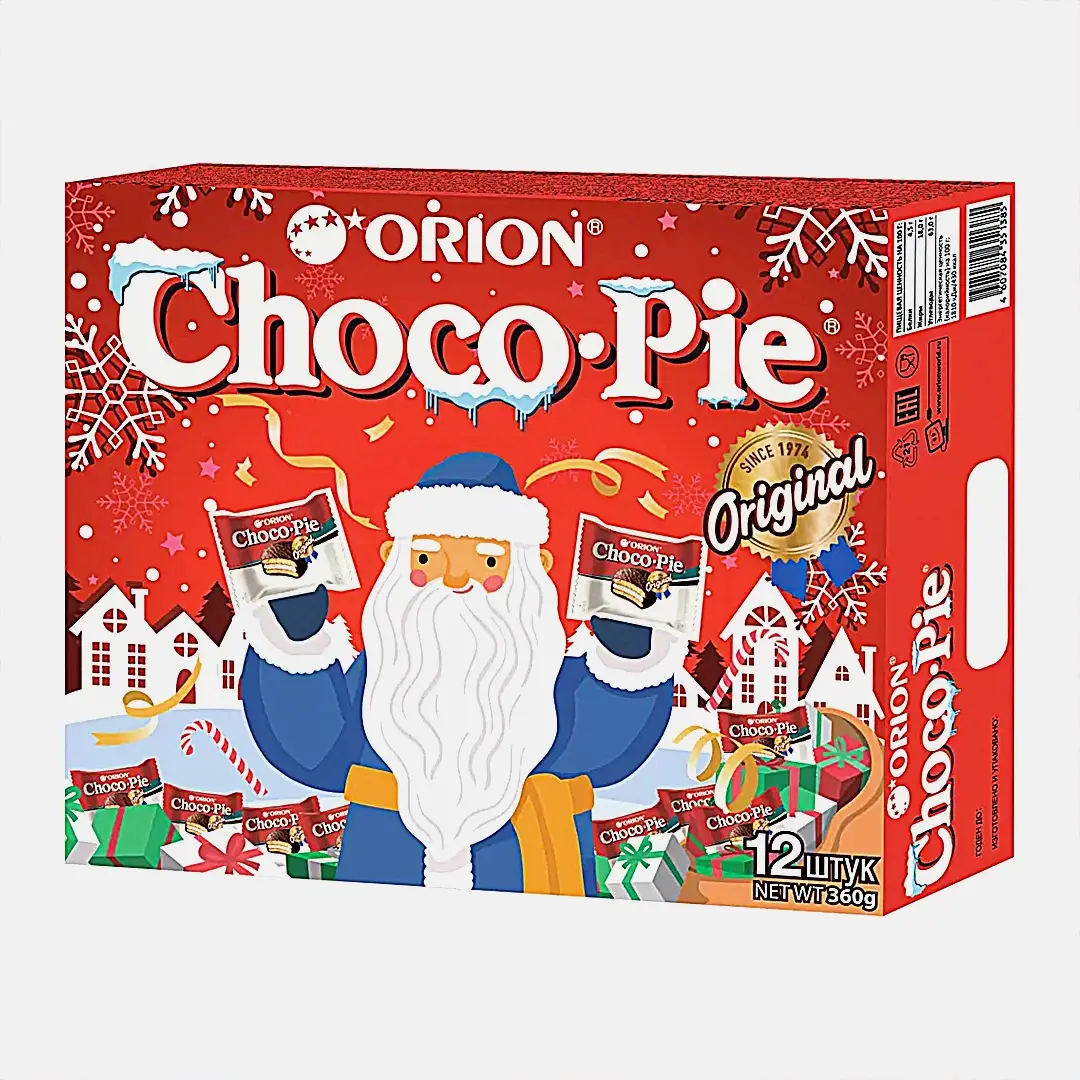Изображение товара Пирожное Orion Choco Pie в глазури 360 г - нежное шоколадное лакомство