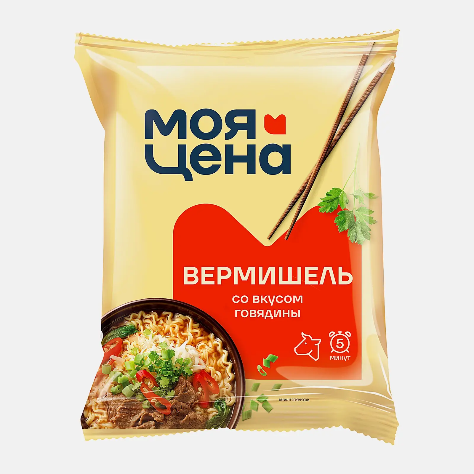 Изображение товара Вермишель Моя цена Говяжий бульон 60г