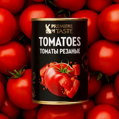 Томаты резаные в собственном соку Premiere of Taste 400г
