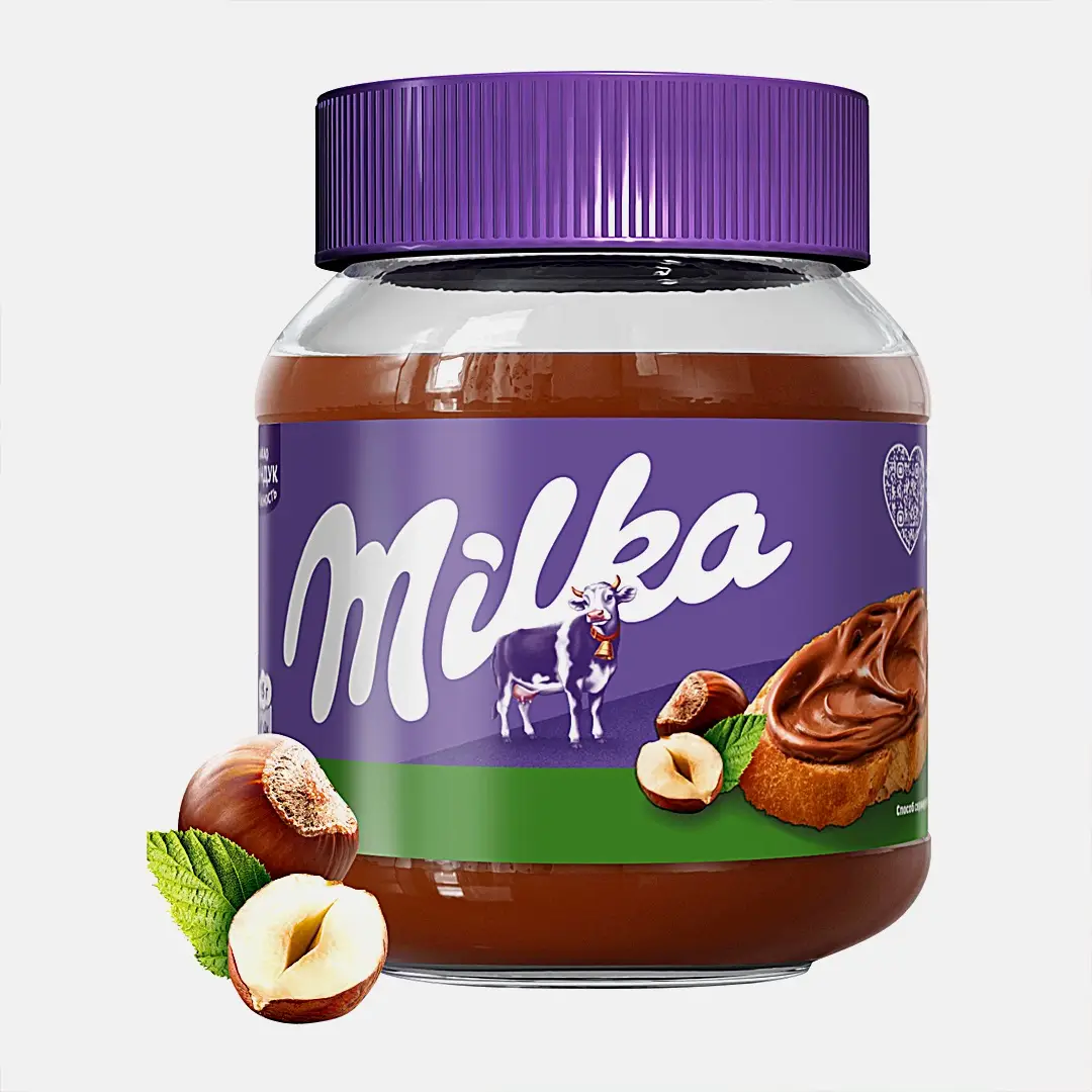 Паста ореховая с какао Фундук Milka 350г Паста ореховая с какао Фундук Milka 350г