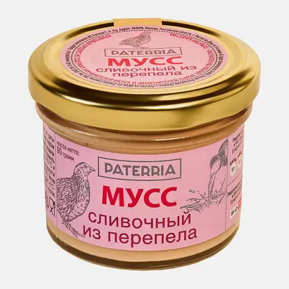 Мусс сливочный из перепела Paterria 90г