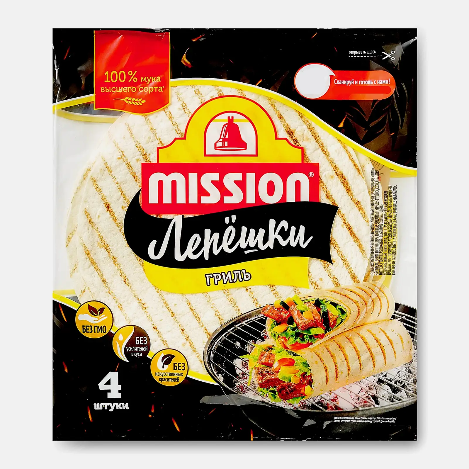 Лепешки гриль Mission 166г Лепешки гриль Mission 166г
