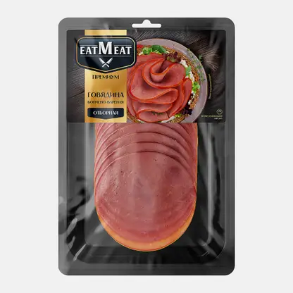 Говядина отборная копчено-варёная нарезка Eat Meat Premium 80г