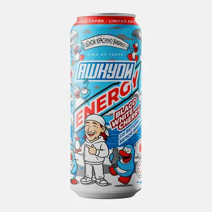 Энергетический напиток White Cherry Hqd Energy 450мл