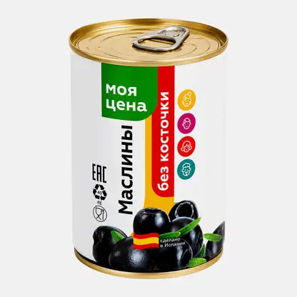 Маслины Моя цена без косточки 300мл