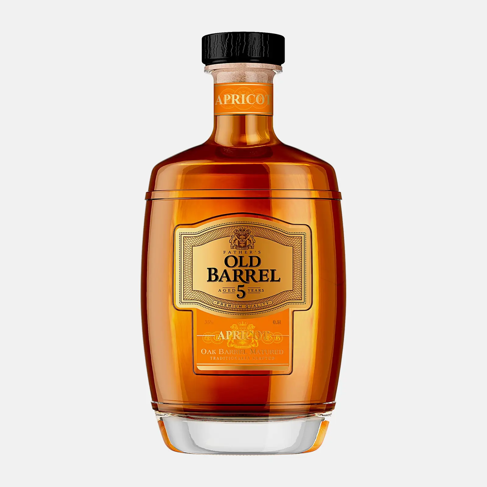 Изображение товара Аперитив Fathers Old Barrel Apricot 35% 500 мл - уникальный вкус с абрикосовым акцентом
