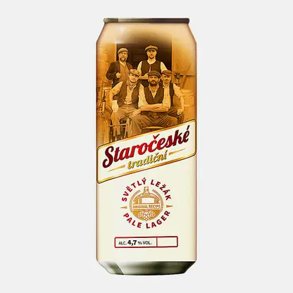 Пиво Staroceske Tradicni светлое фильтрованное пастеризованное 4.7% 500мл