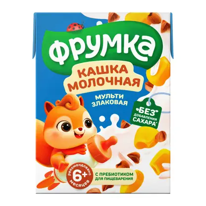 Изображение товара Каша молочная мультизлаковая с 6 месяцев Фрумка 200мл