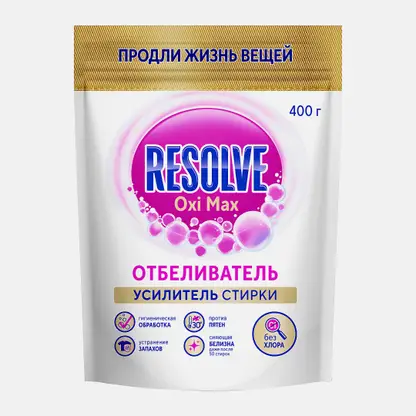 Отбеливатель Vanish/Resolve Oxi Advance для белого белья порошок 400г