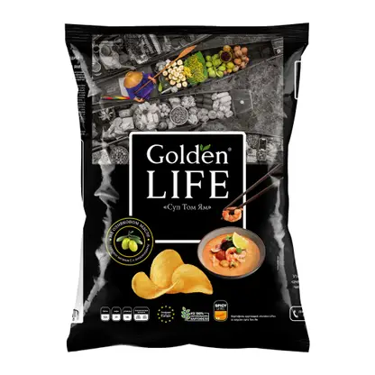 Изображение товара Чипсы со вкусом Том Ям Golden Life 90г