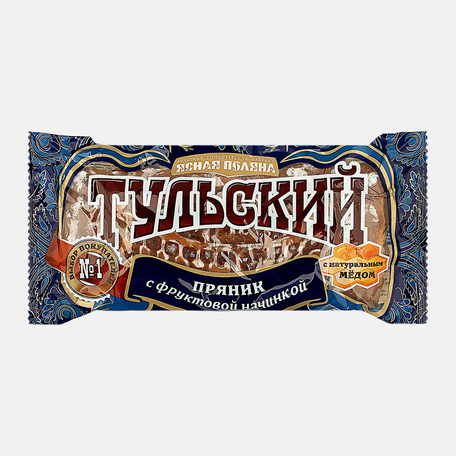 Изображение товара Тульский пряник Сырцовый с фруктовой начинкой 130г