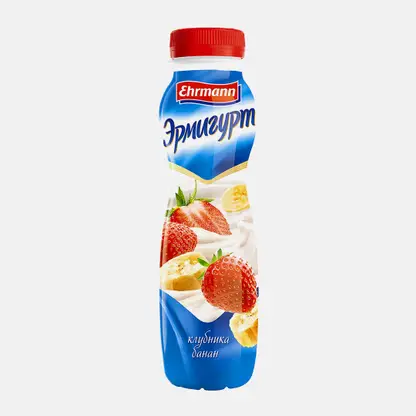 Напиток йогуртный Эрмигурт Клубника-банан 1.2% 290г