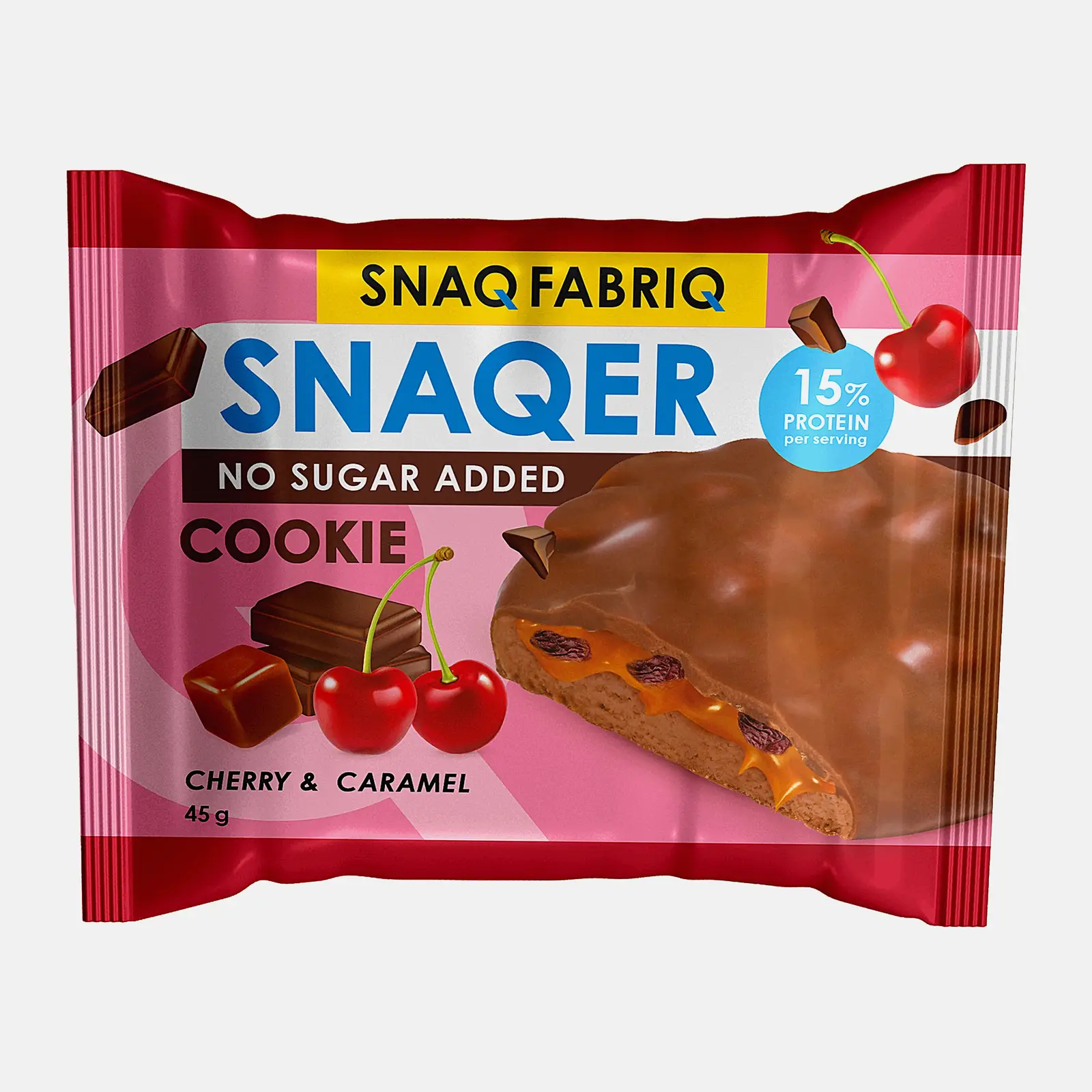 Изображение товара Печенье Snaq Fabriq глазированное с вишней и карамелью 40г