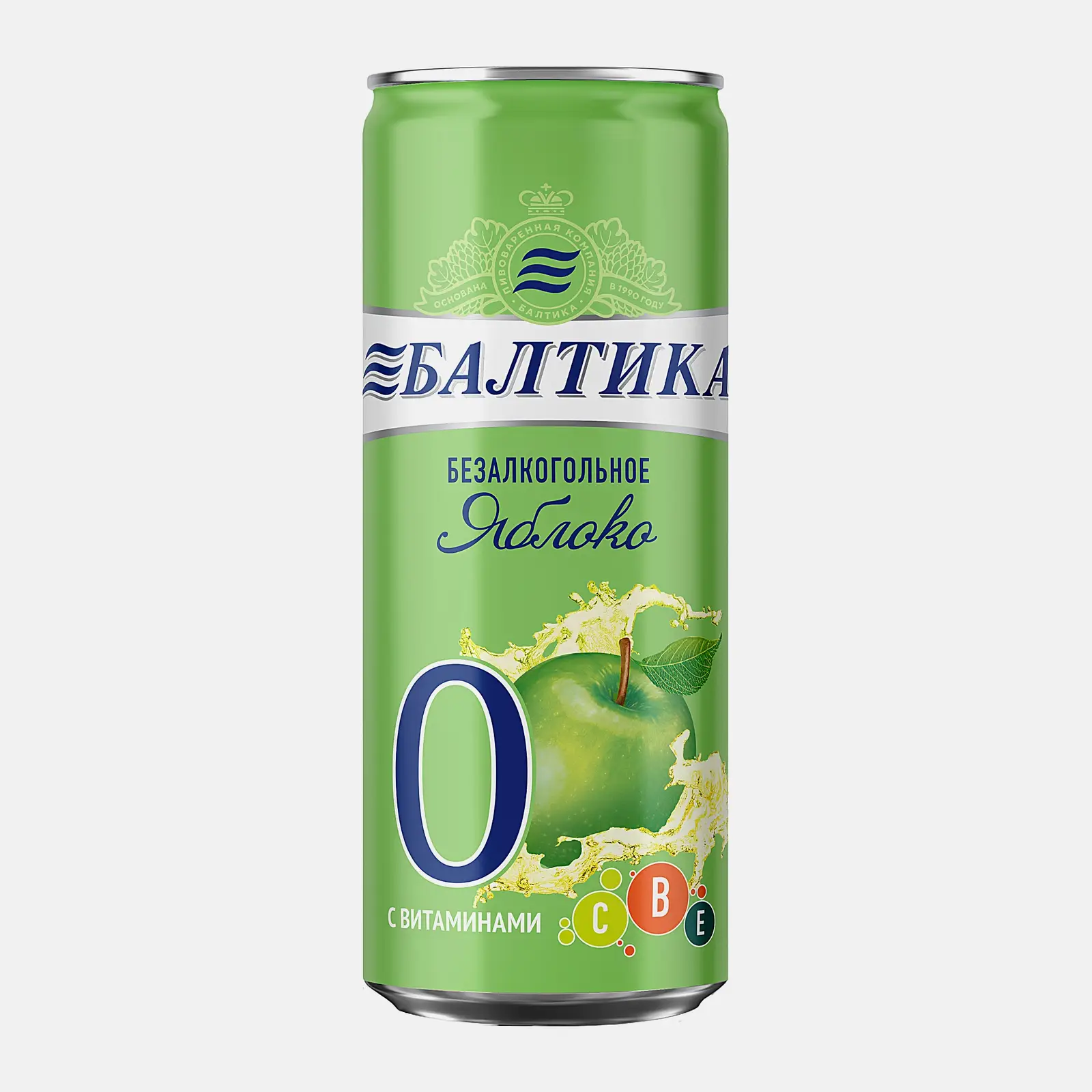 Пивной напиток безалкогольный пастеризованный со вкусом яблока Балтика №0 330мл