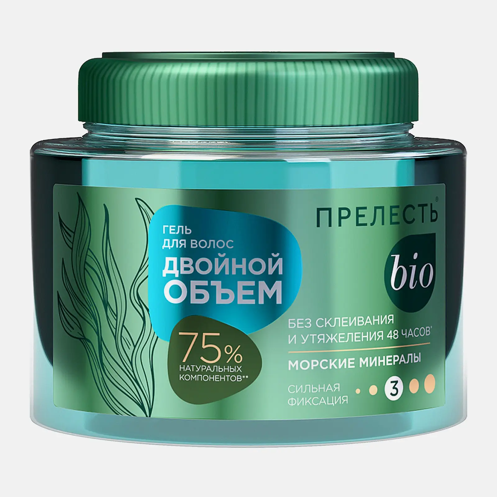 Гель для укладки волос сильная фиксация Двойной объем Прелесть Био 250мл