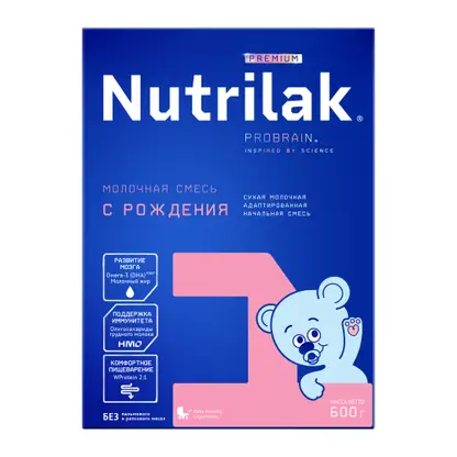 Изображение товара Смесь молочная Nutrilak Premium 1 с рождения 600г