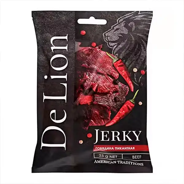 Изображение товара Говядина Jerky Сушеная пикантная 25г:8