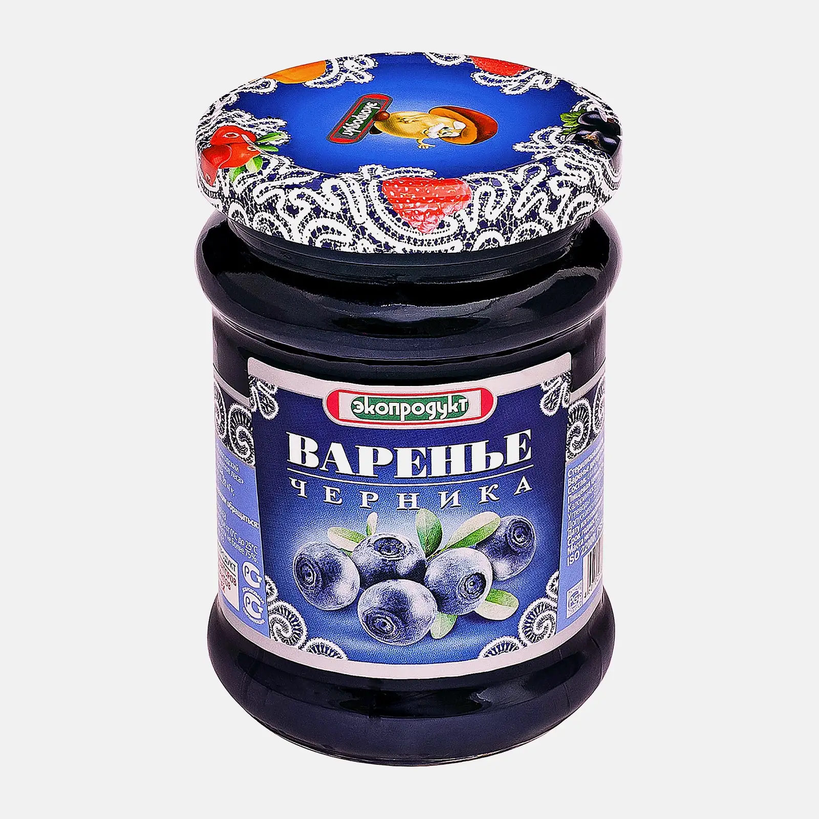 Изображение товара Варенье Экопродукт Черника 0.25 л Домашний вкус без консервантов