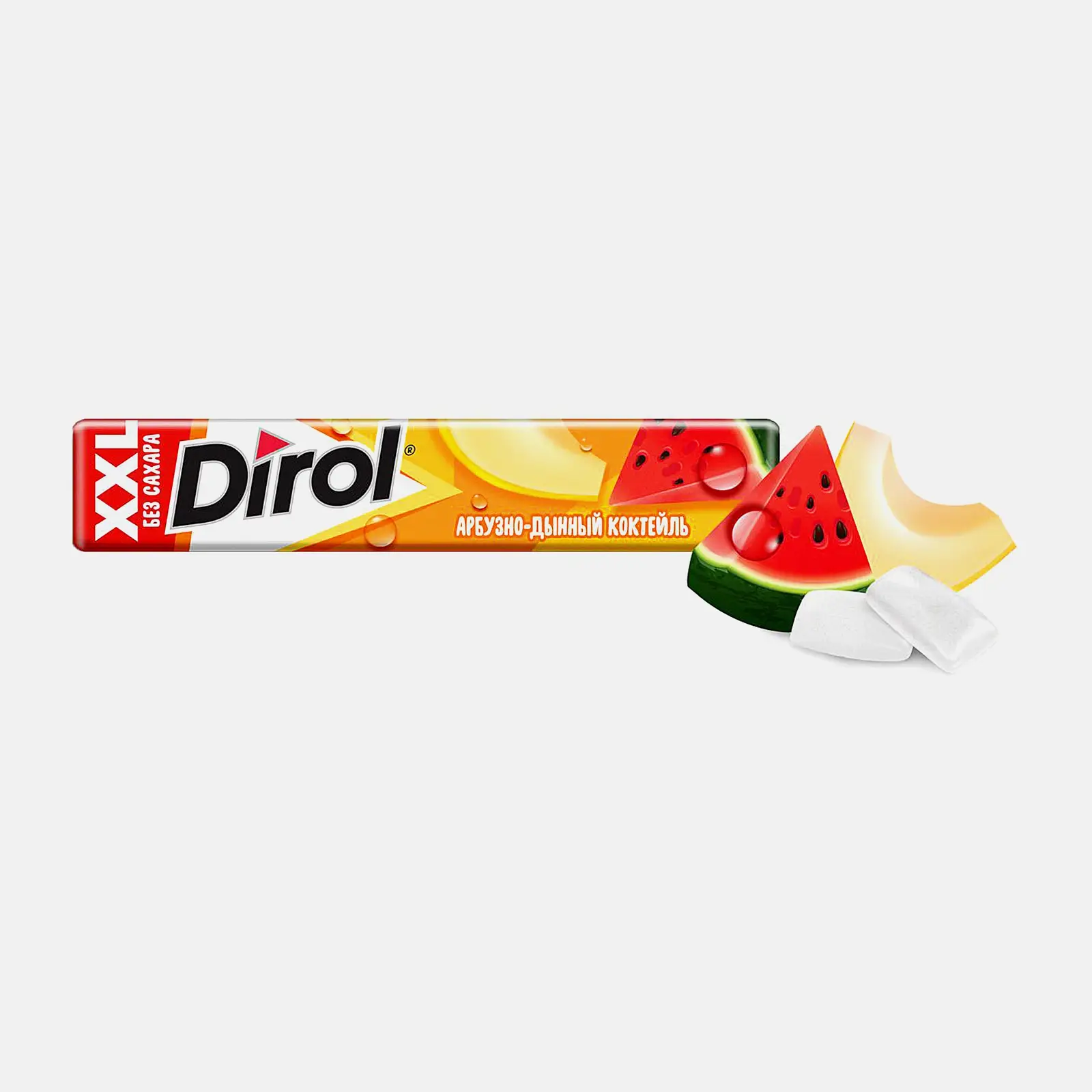 Жевательная резинка Dirol XXL со вкусом арбузно-дыневый коктейль 19г