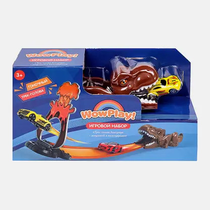 Набор Трек Голова динозавра с машинкой с аксессуарами WowPlay!