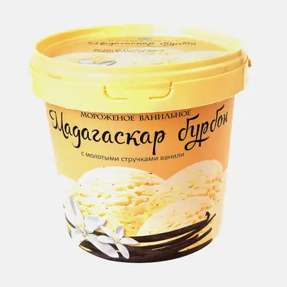 Мороженое Проксима Мадагаскарский бурбон сливочное ванильное ведерко 450г
