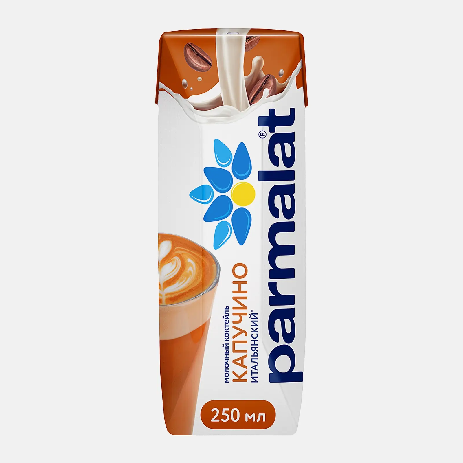 Молочный коктейль Parmalat с кофе и какао Капучино 1.5% 250мл