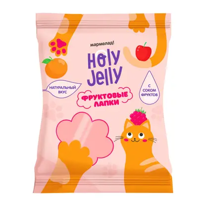 Изображение товара Мармелад Holy Jelly жевательный Фруктовые лапки 65г