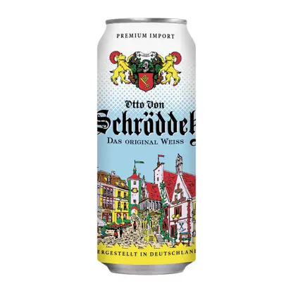 Пивной напиток Schrodder светлый пшеничный пастеризованный 5% 500мл