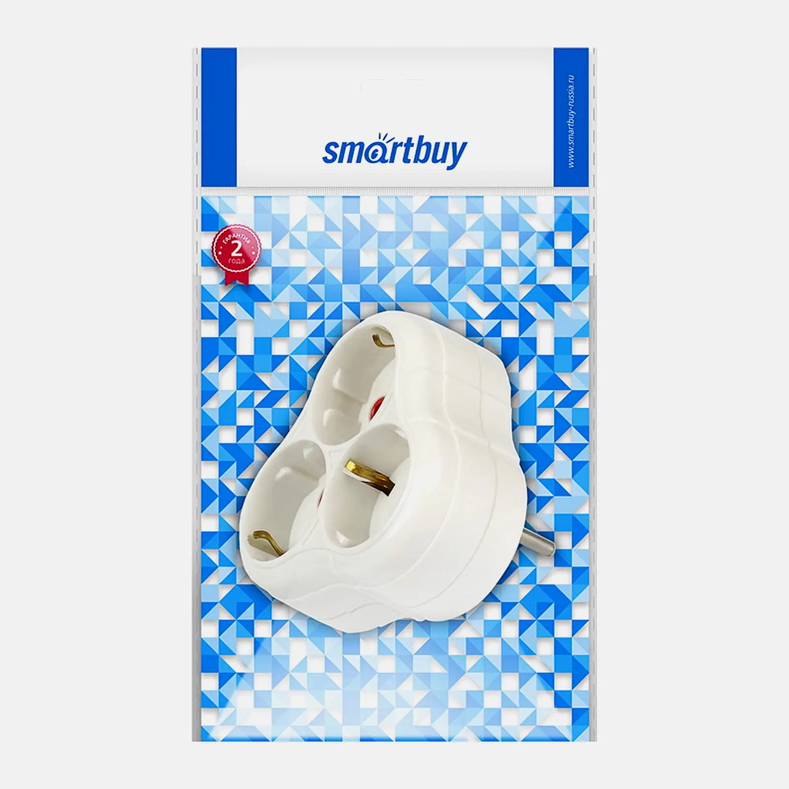 Тройник Smartbuy с заземлением 16А