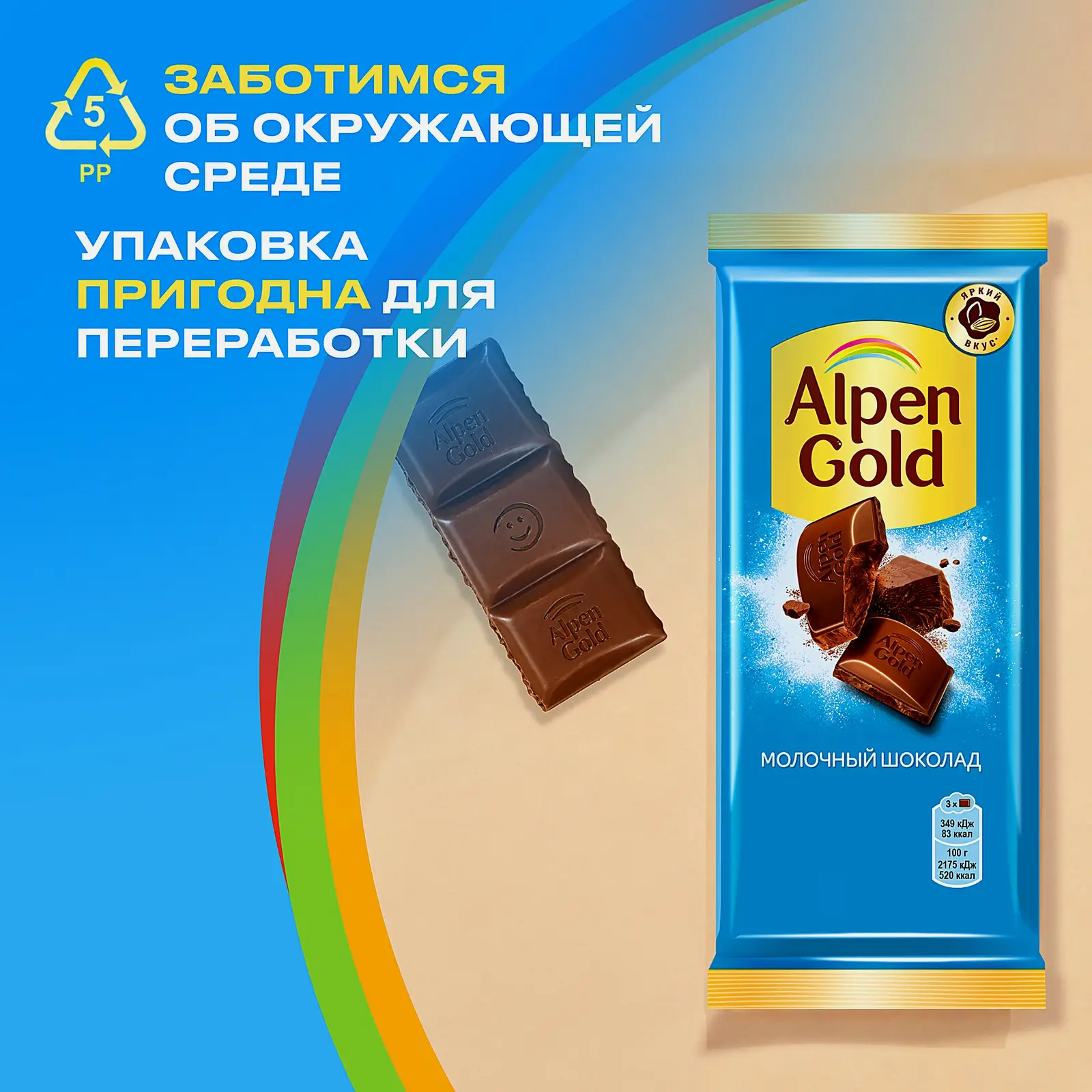 Молочный шоколад Alpen Gold 80г - фото 6 Молочный шоколад Alpen Gold 80г - фото 6
