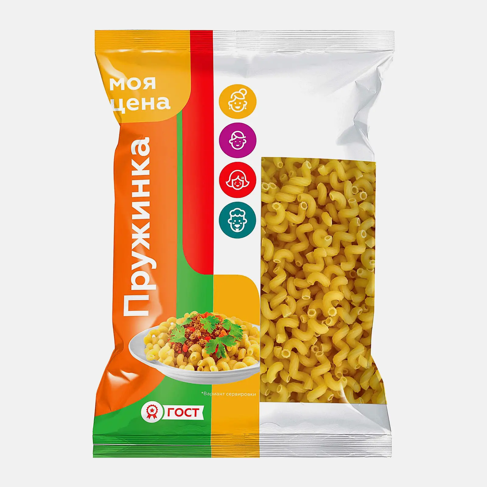 Изображение товара Макароны Пружинки Моя цена 900г в ассортименте
