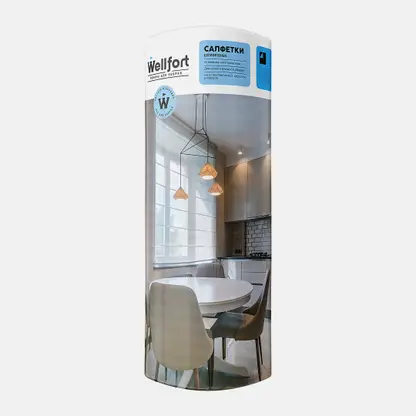 Целлюлозные салфетки в рулоне 21*28см Wellfort 60шт