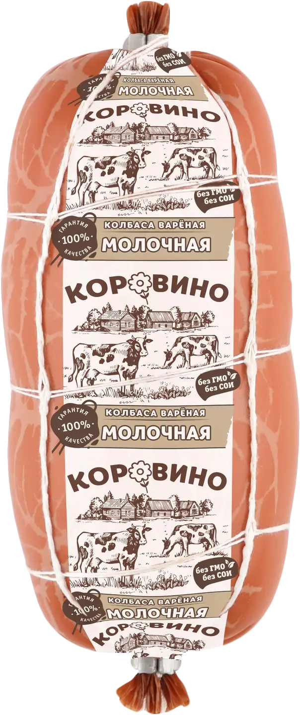 Колбаса Коровино Молочная вареная 400г - Магнит-Продукты