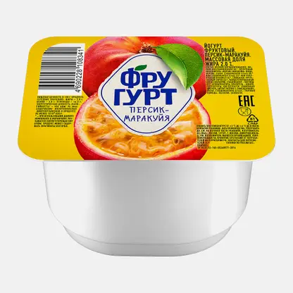 Йогурт густой со вкусом персика и маракуйи Фругурт 2% 240г