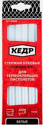 Стержни для клеевого пистолета Кедр белые 11,2*200мм 6шт