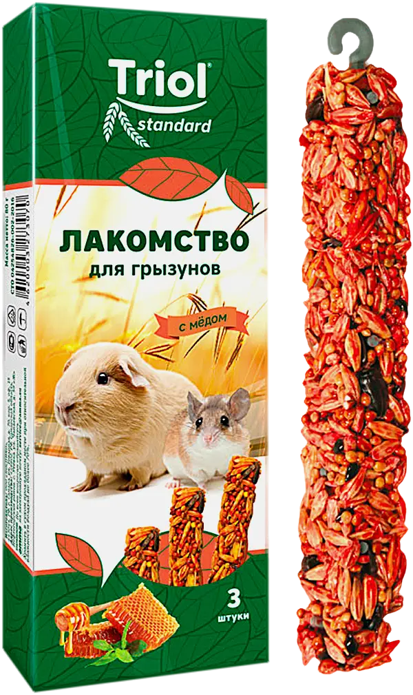 Лакомство для грызунов с мёдом Triol 3шт Лакомство для грызунов с мёдом Triol 3шт