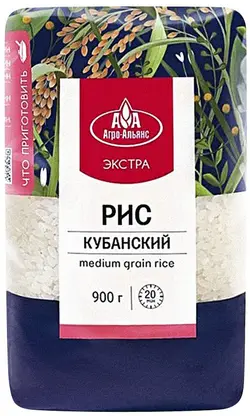 Изображение товара Рис Агро-альянс Кубанский элитный 900г
